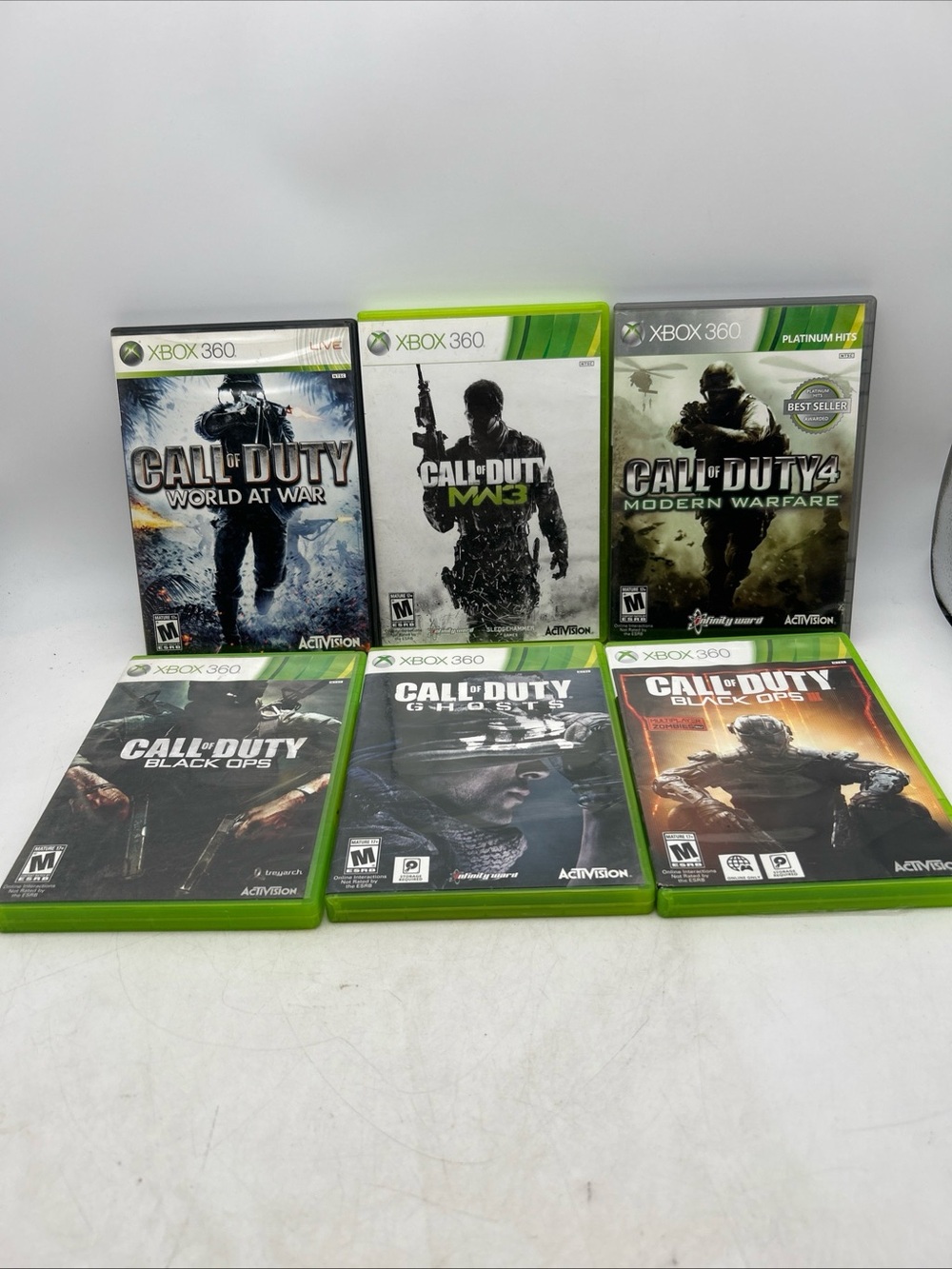 Xbox 360 Call Of Duty Lot Of 6(Black Ops, Ghost, MW3, Black Ops 3, Modern Warfar
